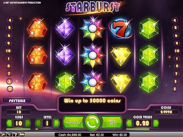 screenshot of Starburst Slot