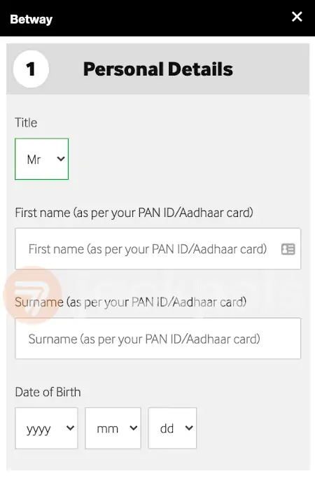 screenshot step 2 how to sign up