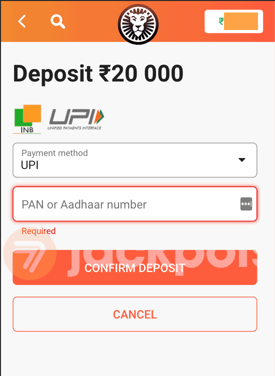 screenshot step 3 how to deposit