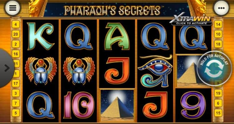 screenshot of Pharaoh’s Secrets