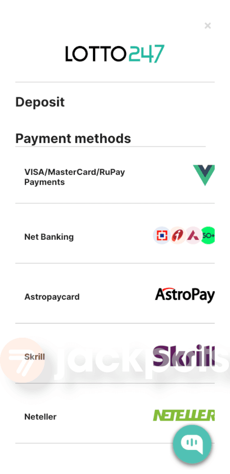 screenshot how to deposit step 2