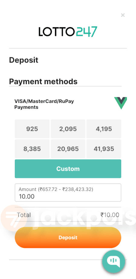 screenshot how to deposit step 3