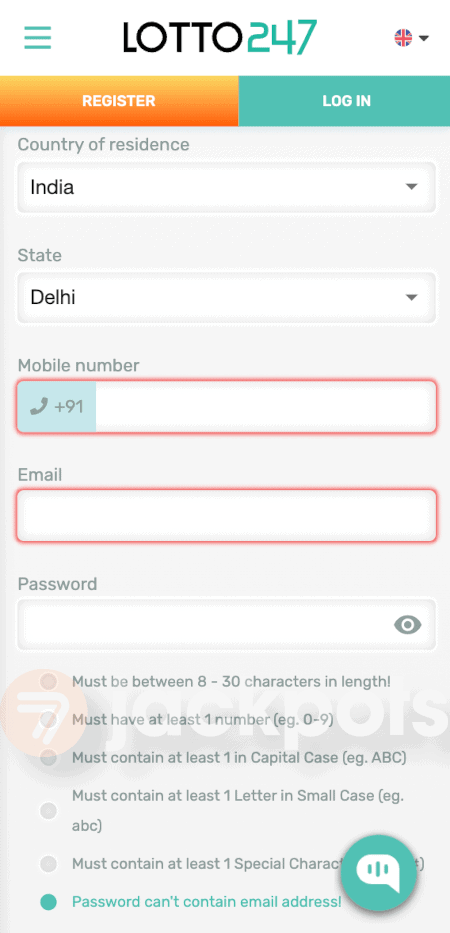 screenshot how to sign up step 3