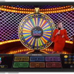 Mobile phone in landscape mode showing Dream Catcher game show