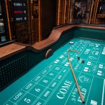 image of a craps table showing the felt and bet options.