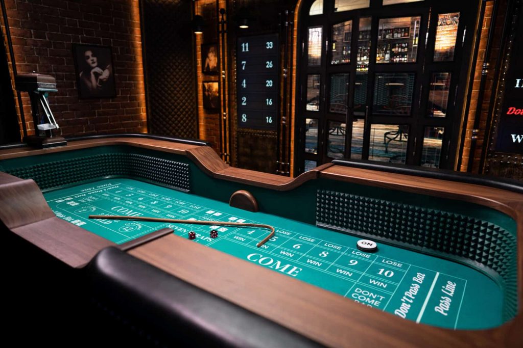 mesa de Craps ao vivo.