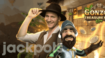 Gonzo's Treasure hunt game logo banner
