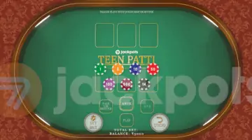 screenshot of the SevenJackpots teen patti RNG-table.