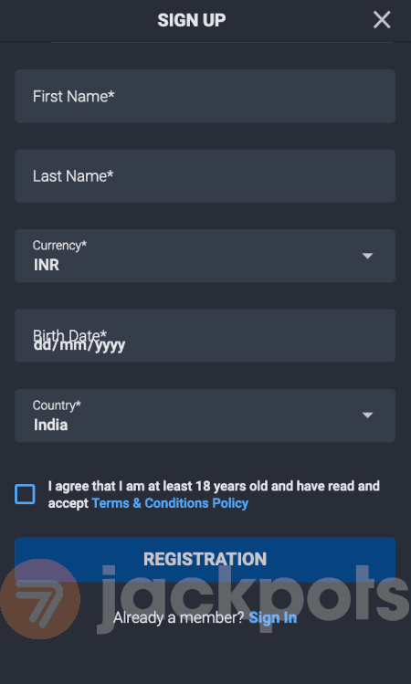screenshot how to sign up step 3
