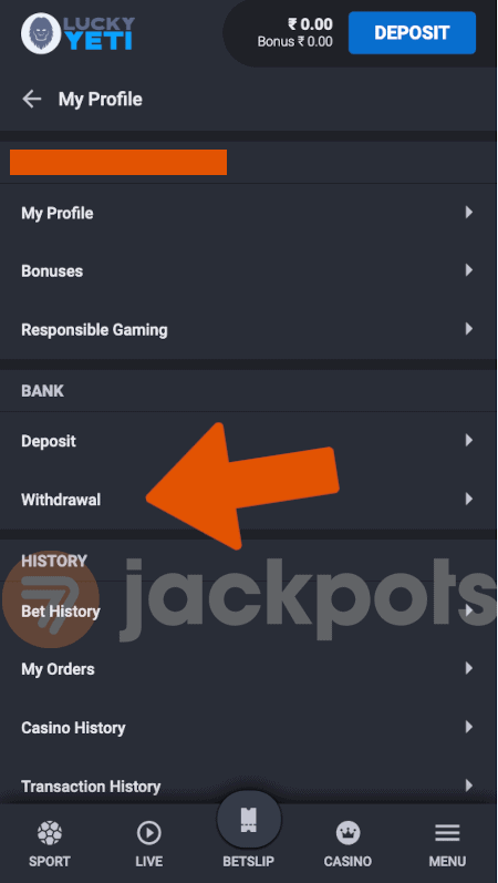 screenshot how to withdraw step 3