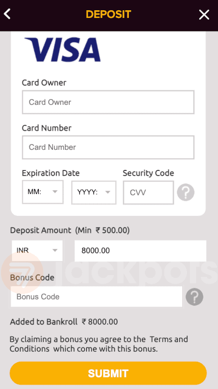 screenshot how to deposit step 3