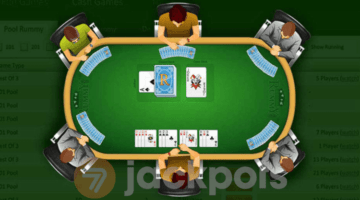 screenshot of online rummy table