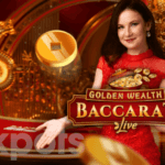 screenshot of golden wealth baccarat game banner