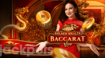 screenshot of golden wealth baccarat game banner