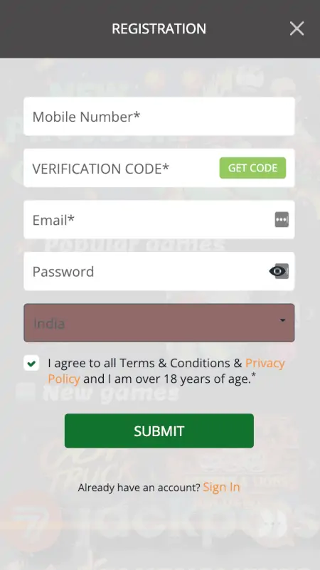 screenshot of step 2 how to sign up
