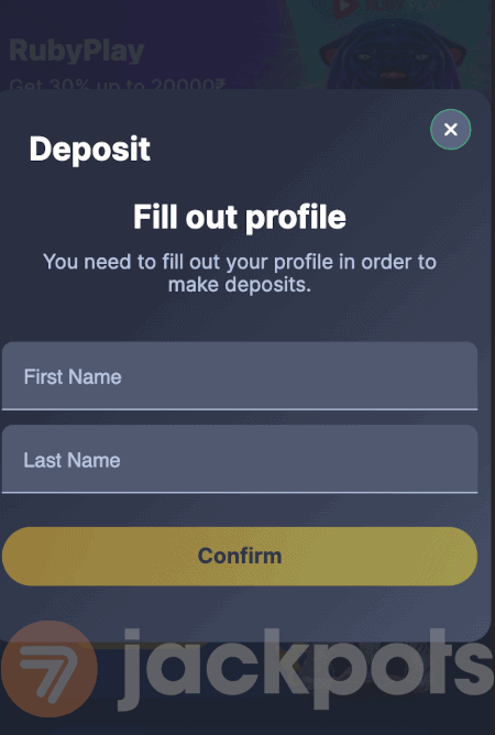 screenshot how to deposit step 3