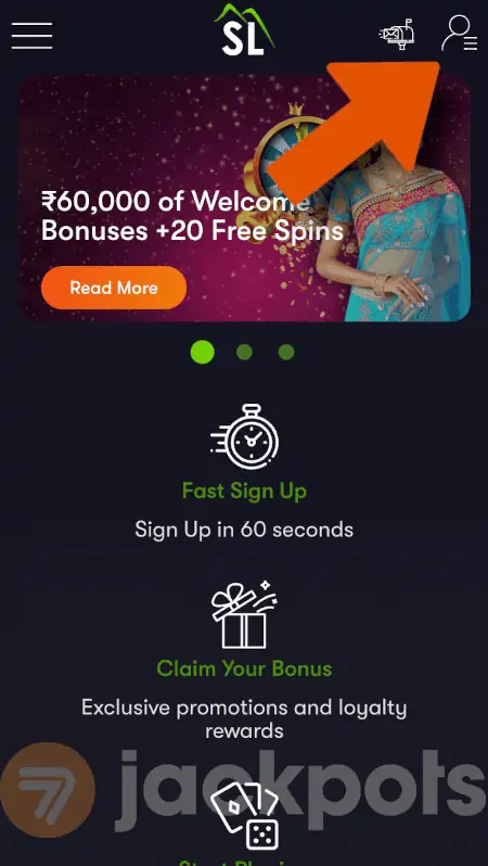 screenshot how to deposit step 1