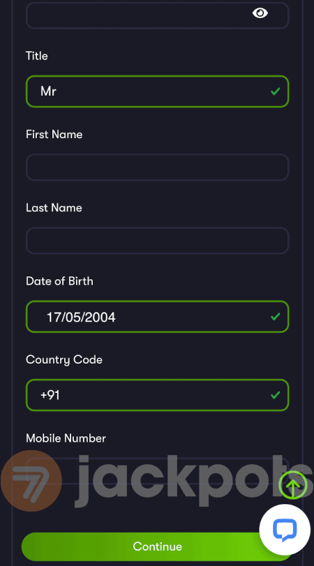 screenshot how to sign up step 3