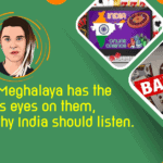 opinion piece banner with text "Why Meghalaya has the world’s eyes on them, and why India should listen" on a green background.