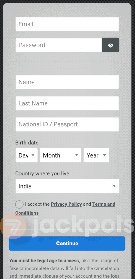 screenshot how to sign up step 3