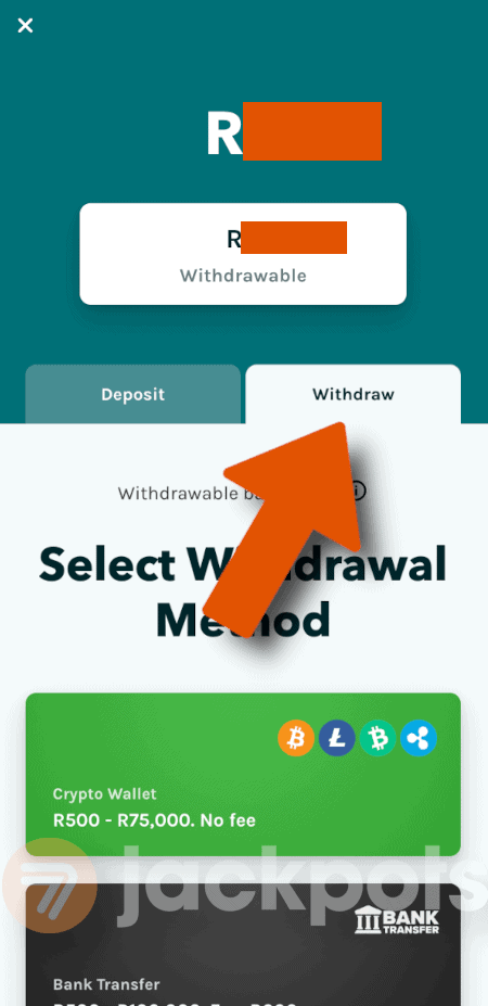 screenshot how to withdraw step 2