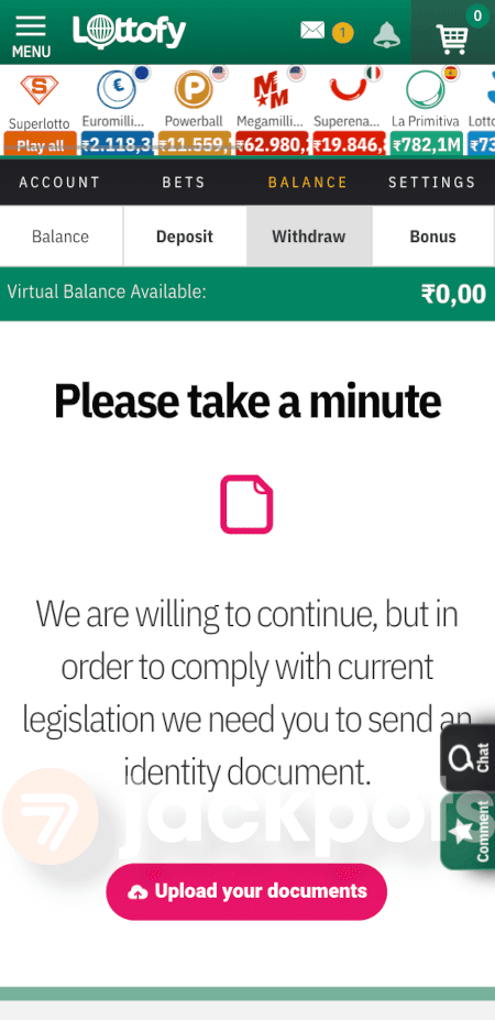 screenshot how to withdraw step 3 - Lottofy India 2022: How to Easily Purchase Lottery Tickets