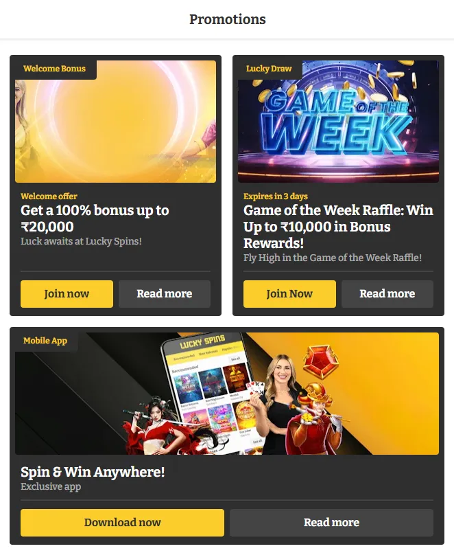 Lucky spins kampanjer