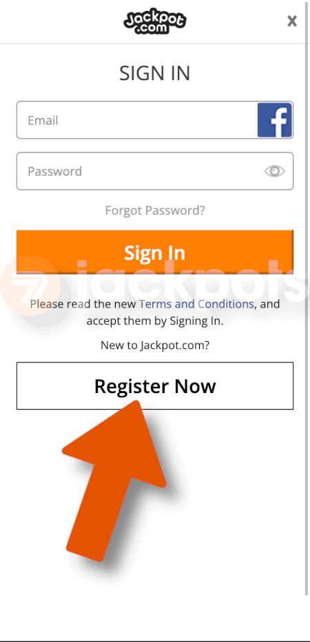 screenshot how to sign up step 2