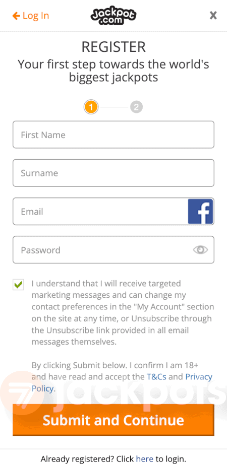 screenshot how to sign up step 3