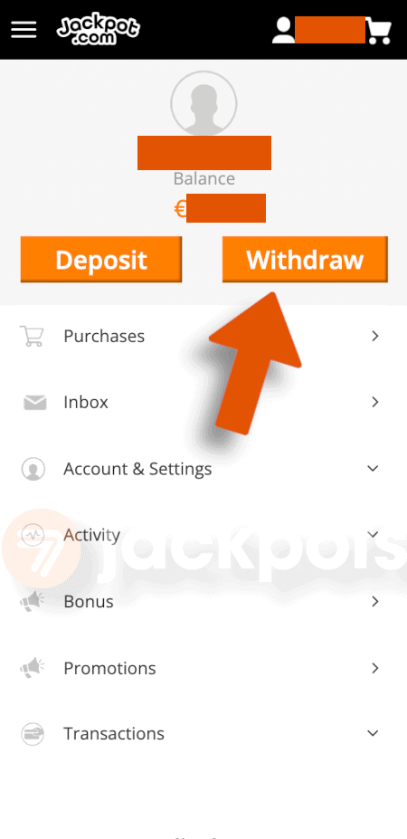 screenshot how to withdraw step 2