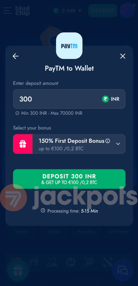 screenshot how to deposit step 3