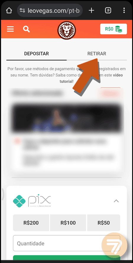 Captura de tela de como sacar passo 2.