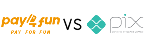 pay4fun vs pix logotipos.