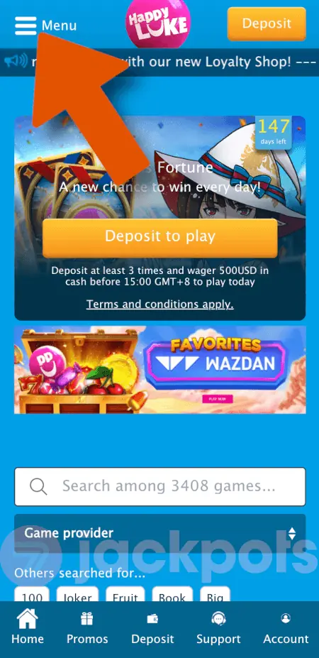 screenshot of how to withdraw step 1