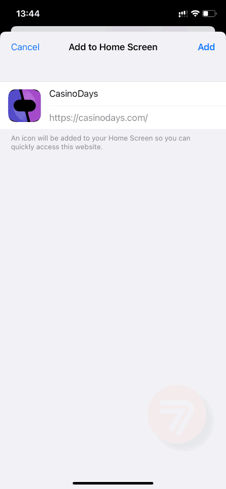 screenshot how to set casino on home screen ios step 3