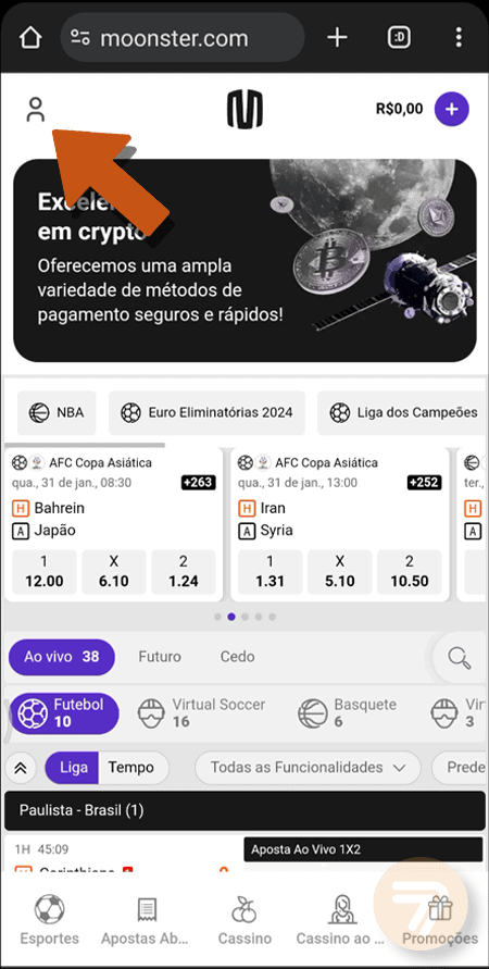 Captura de tela de como sacar passo 1.
