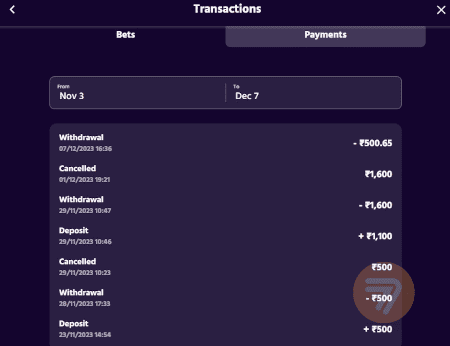 Big boost withdrawal history