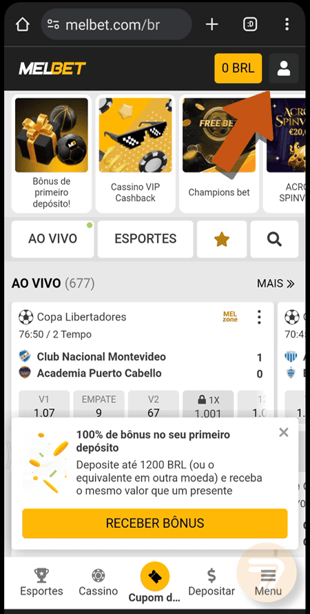 Captura de tela de como sacar passo 1.