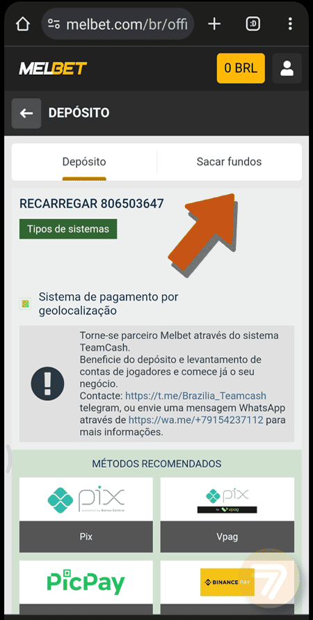 Captura de tela de como sacar passo 2.