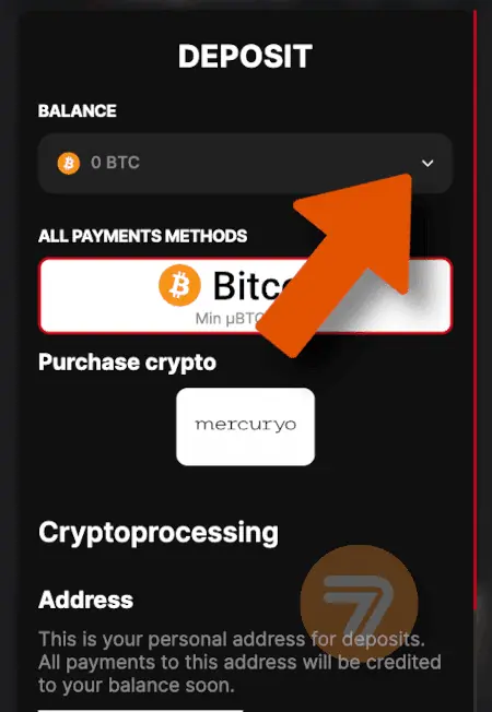 screenshot how to deposit step 2