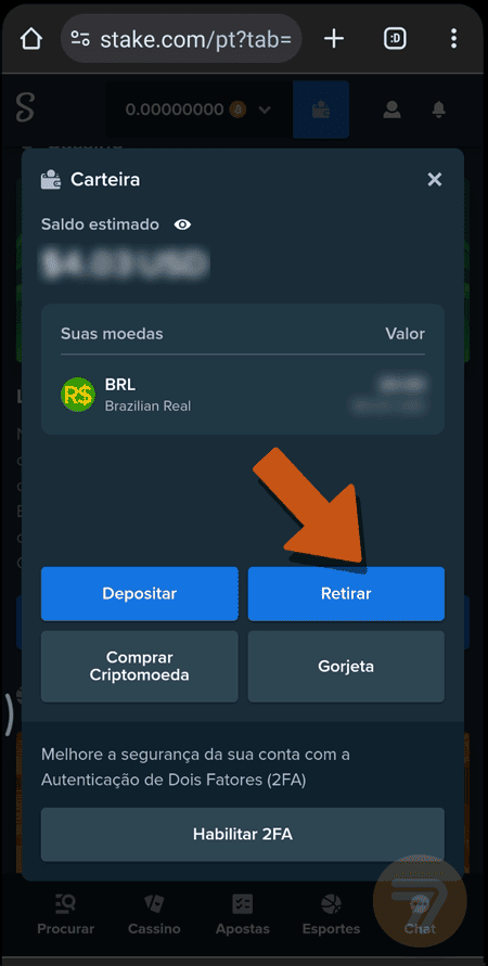 Captura de tela de como sacar passo 2.