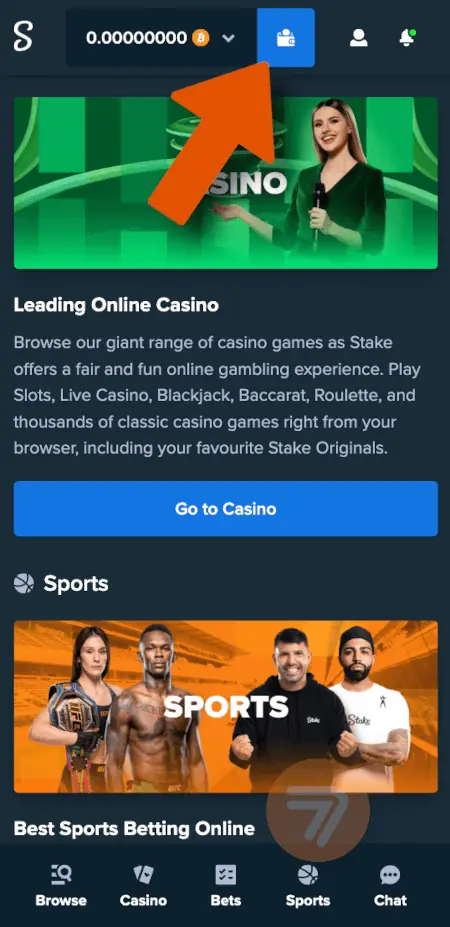 screenshot how to deposit step 1