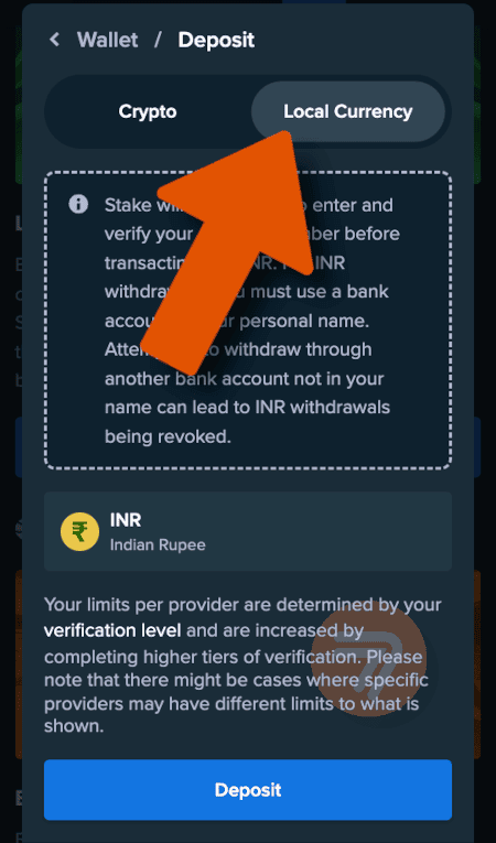 screenshot how to deposit step 3