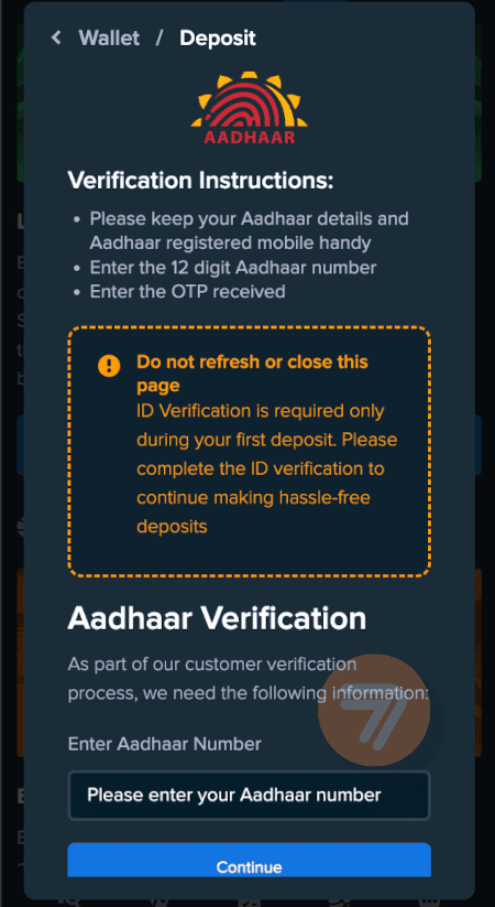 screenshot how to deposit step 5