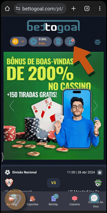 Captura de tela de como sacar passo 1.