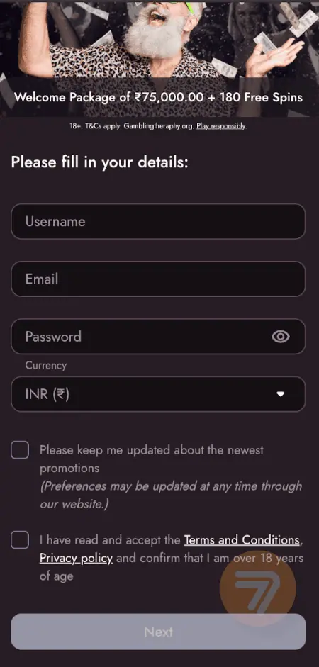 screenshot how to sign up step 2