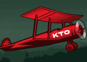 ilustração do avião que faz parte do jogo KTO High Flyer que participa da promoção de cassino.