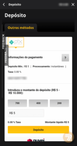 pix na Betfair cassino