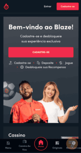 Cadastro Blaze cassino